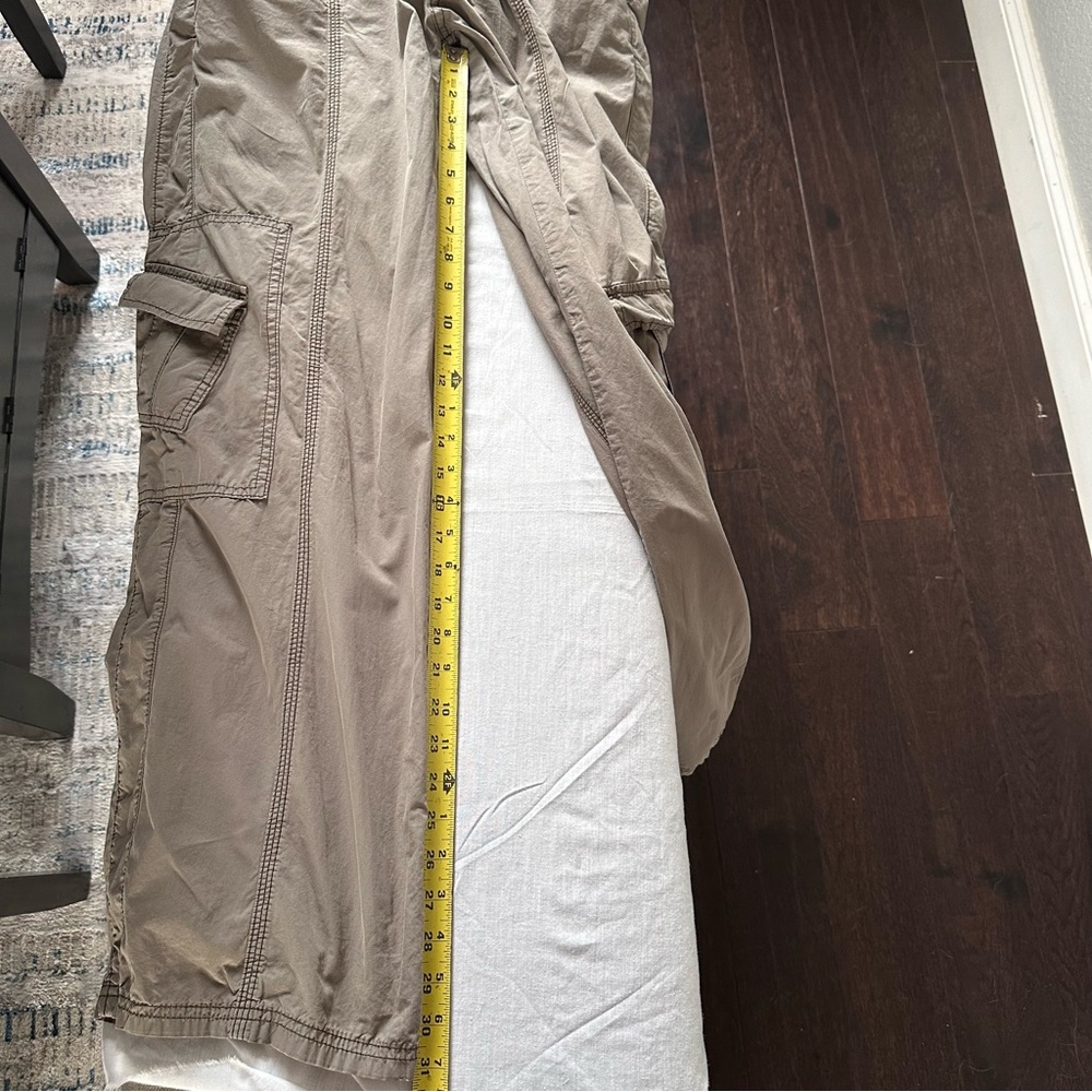 BDG Urban Outfitters Y2K Cargo Pants Tan‎ Cotton Utility Size L - Picture 13 of 15